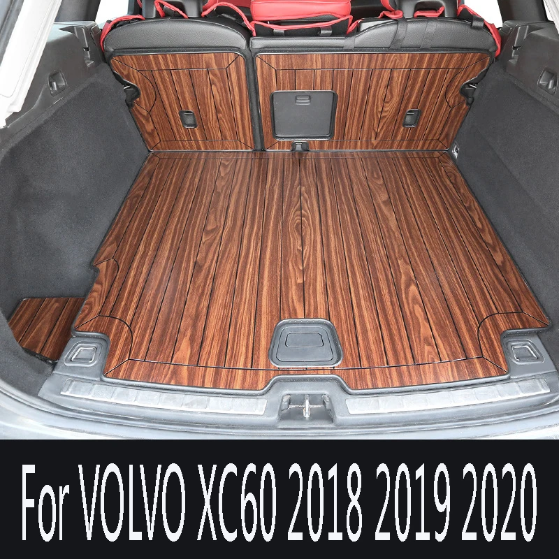 Для VOLVO XC60 2018 2019 2020 2021 деревянный коврик для багажника пол Специальный
