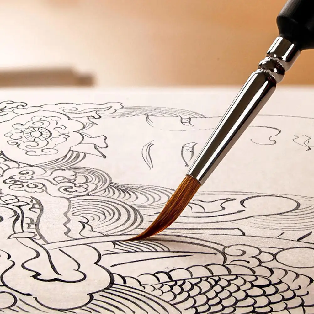 

Hand Painted Thin Hook Line Pen Art Supplies Drawing Wolf Painting Hair Brush Pen Pen Paint Acrylic Art Brush /horse/pig D2g8