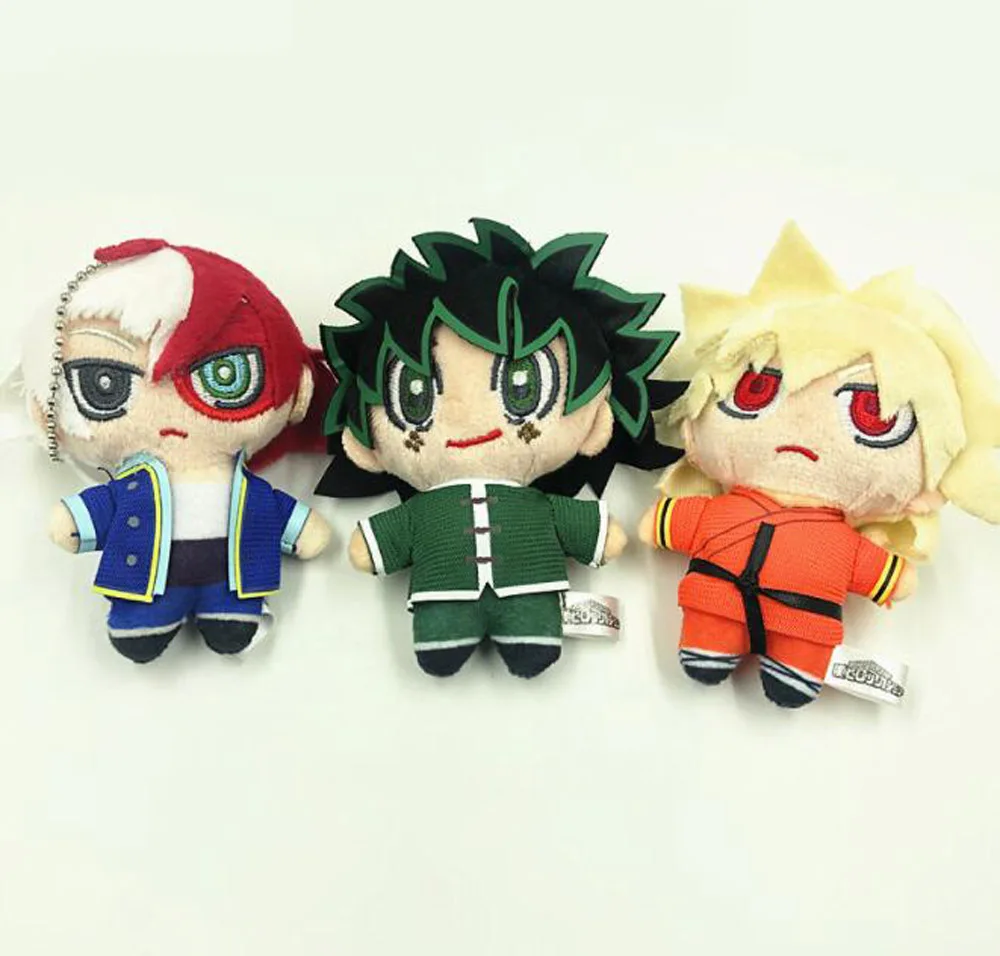 4-15 см My Hero Academy Bakugou Katsuki Todoroki Shoto Midoriya Izuku плюшевый брелок брошь значок с мешком фигурка игрушка TYQQ