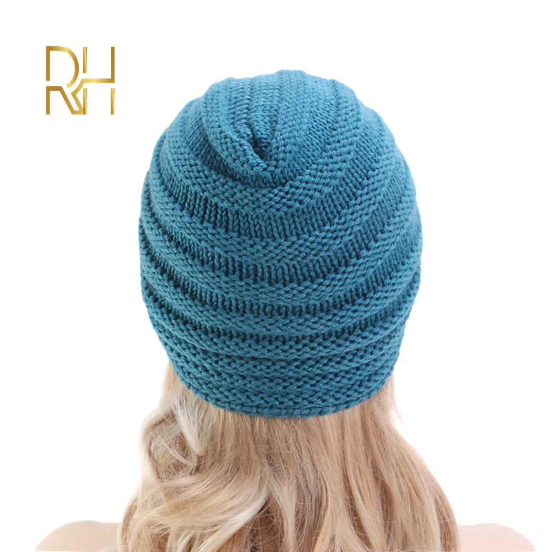 Мусульманская женская зимняя теплая шерстяная вязаная шапка тюрбан для сна