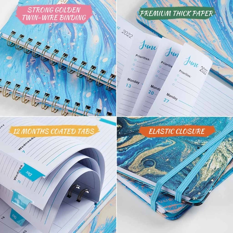

Classic Hardcover A5 Academic Planner Weekly Monthly Pages for Office School