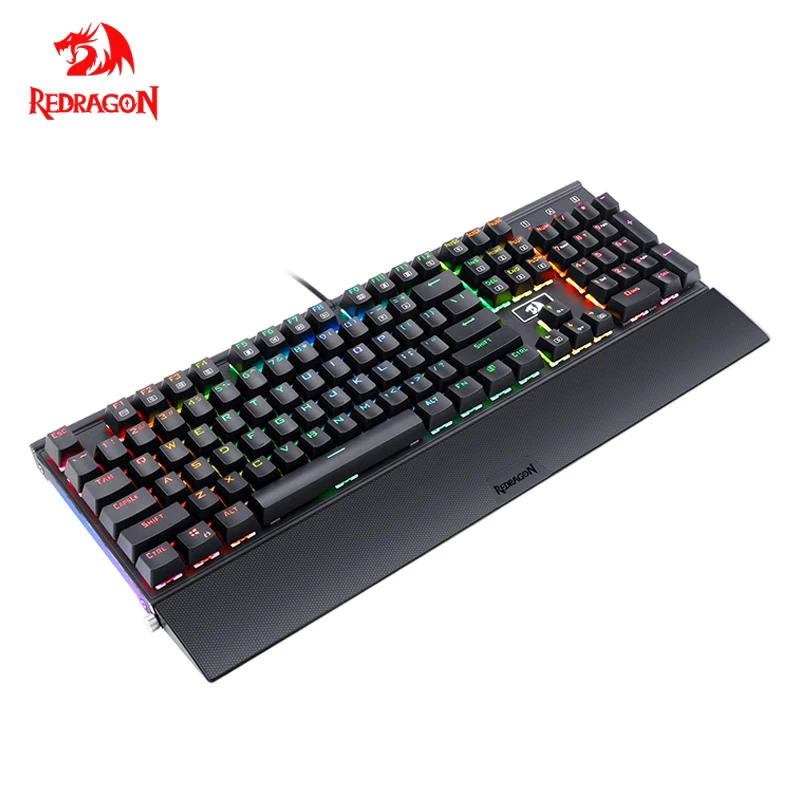 Механическая игровая клавиатура Redragon K567 RGB USB Эргономичный светодиодный ключ с