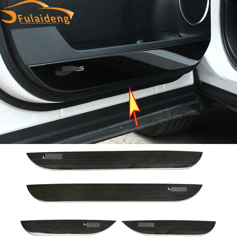 

Fits For Lexus NX200t/300h 2015-2021 Black Stainless Steel Door Anti Kick Pad Protective Trim Moulding Car Accessories 4PCS