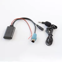 biurlink car bluetooth radio aux cable microphone handsfree adapter for alpine kce 236b to android smartphone calling