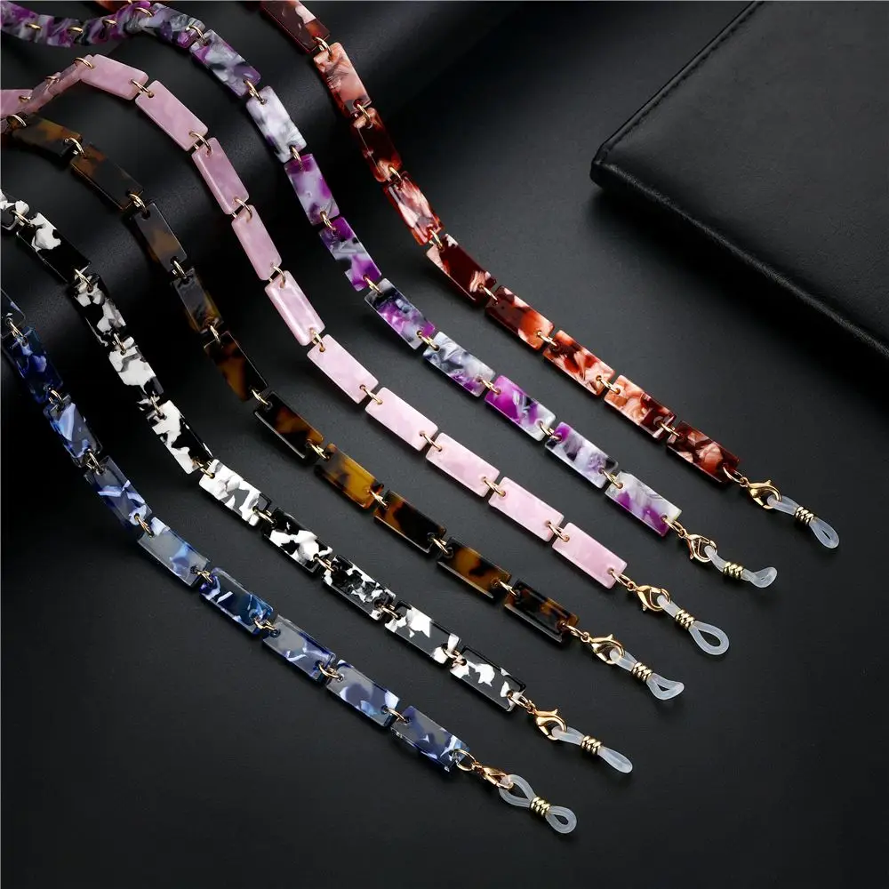 

Eyeglass Holder Leopard Sunglasses Chains for Women Acrylic Mask Chain Tortoise Mask Holder Glasses Lanyard Around Neck