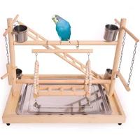 bird playground perchtraining stand with tray feeder dishes ladder swing for small birds animal budgie parakeet conure hamster