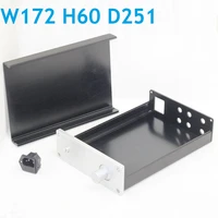w172 h60 d251 amplifier preamp chassis diy aluminum case dac decoder enclosure rear stage home audio music box headphone amp psu