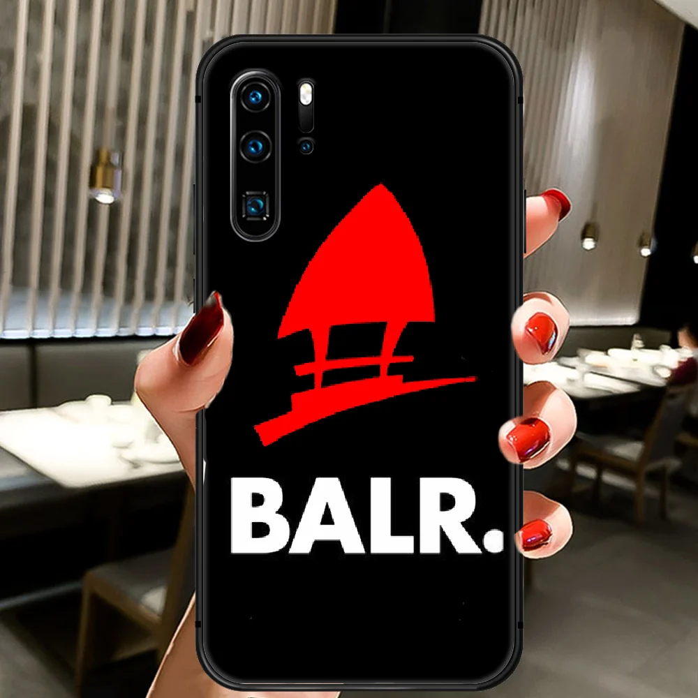 

Luxury BALRs Brand Phone Case Cover Hull For Huawei P8 P9 P10 P20 P30 P40 Lite Pro Plus Smart Z 2019 black Coque Soft Back