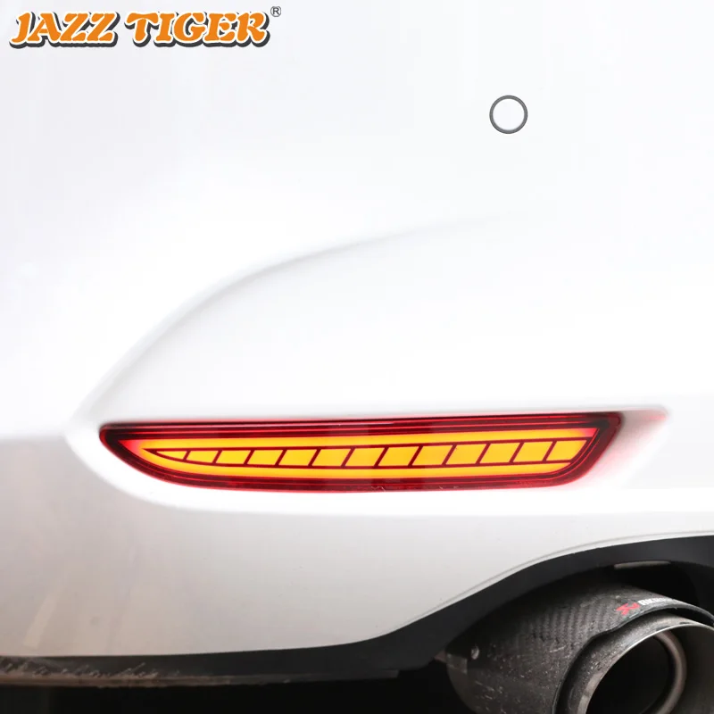 Джаз тигр 2 шт. автомобиля светодиодный задний противотуманный фонарь стоп