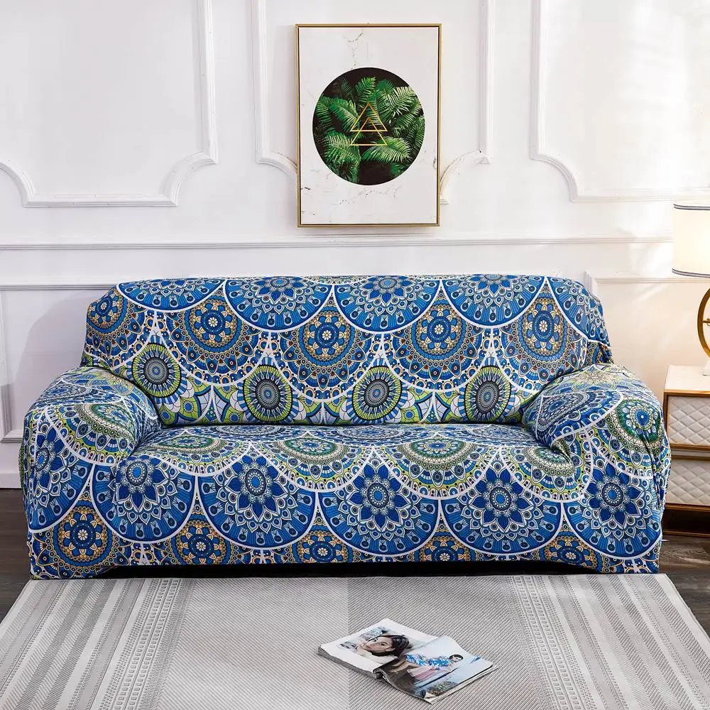 

Home Geometric Colorful Sofa Cover Elastic Slipcovers Anti-dirty Couch Cover Sofa Funiture Cover Sofa Covers for Living Room
