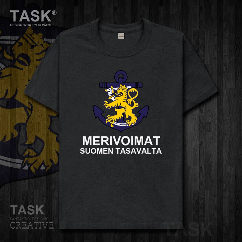 Navy Finland FIN FI Suomi Finnish Finn Short sleeve clothes country Army Tactical Military mens t shirt new Tops summer 01 | Мужская