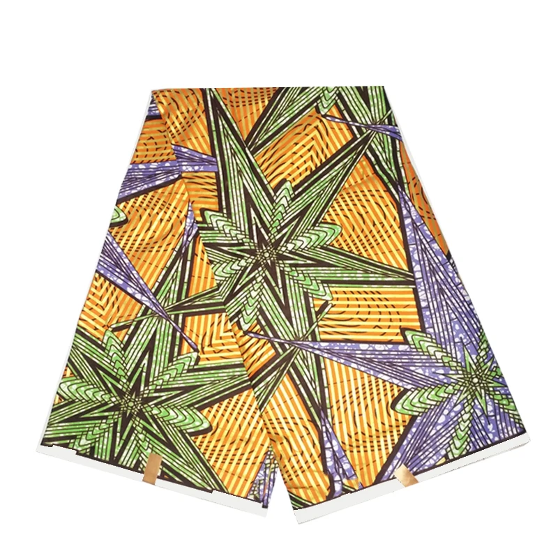 

Новый дизайн, нигерийский стиль, золотой воск, принты, Ткань, 100% хлопок, настоящий высококачественный материал для шитья платья, 6 ярдов, цвет...