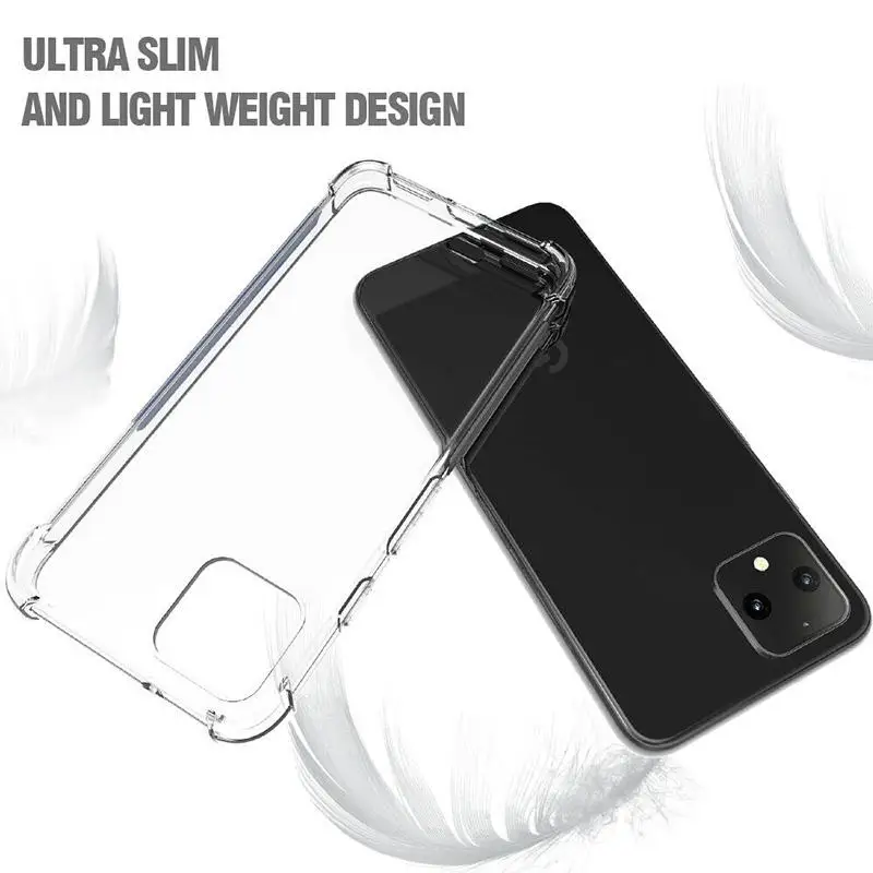 for google pixel 1 2 3 3a 4 4a 5 xl air cushion case clear crystal soft silicone tpu shockproof full protective phone back cover free global shipping