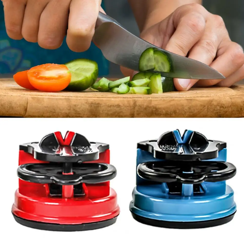 

Creative Household Kitchen Fine Iron Sharpening Tool With Suction Cup ABS Positioning Fruit Bread Scissors Knife Sharpener