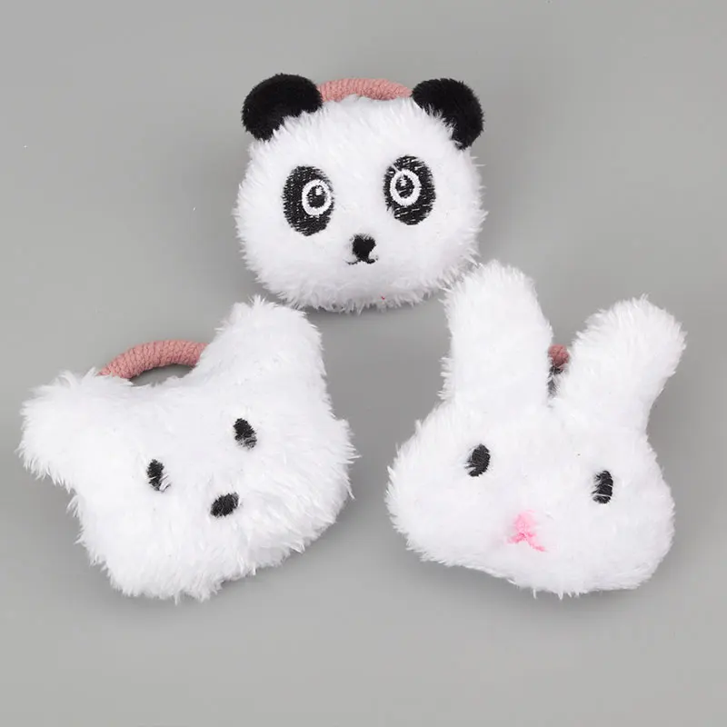 

Korean version of the plush rabbit hair tie panda head rope children's cute hair rope cartoon rubber band hair accessories gift