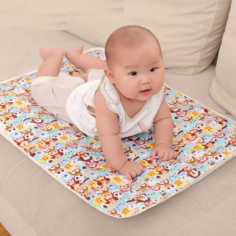 

Baby Waterproof Sheet Diaper Changing Pad Urine Cartoon Reusable Infant Bedding Nappy Mattress Mat