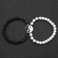 couple yin and yang tai chi gossip bracelet simple tai chi gossip drip alloy adjustable bracelet women gift