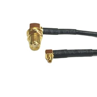 modem coaxial cable sma female jack nut right angle switch mmcx male plug 90 degree connector rg174 cable 20cm 8inch adapter