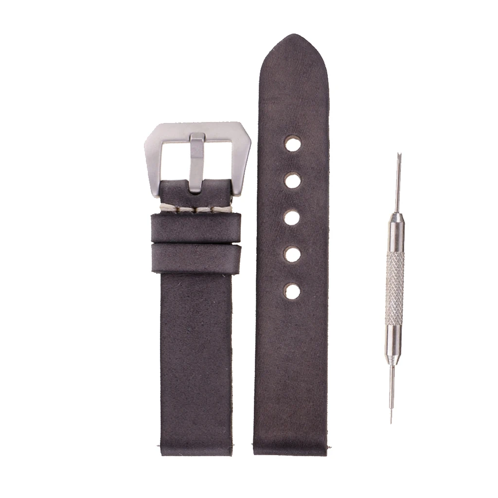 

Genuine Leather Cowhide Watch Band Strap Replacement 20/22/24 / 26mm