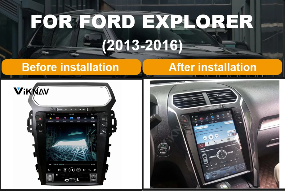 Система Android вертикальный экран автомобильный GPS-навигатор для Ford Explorer 2013-2016