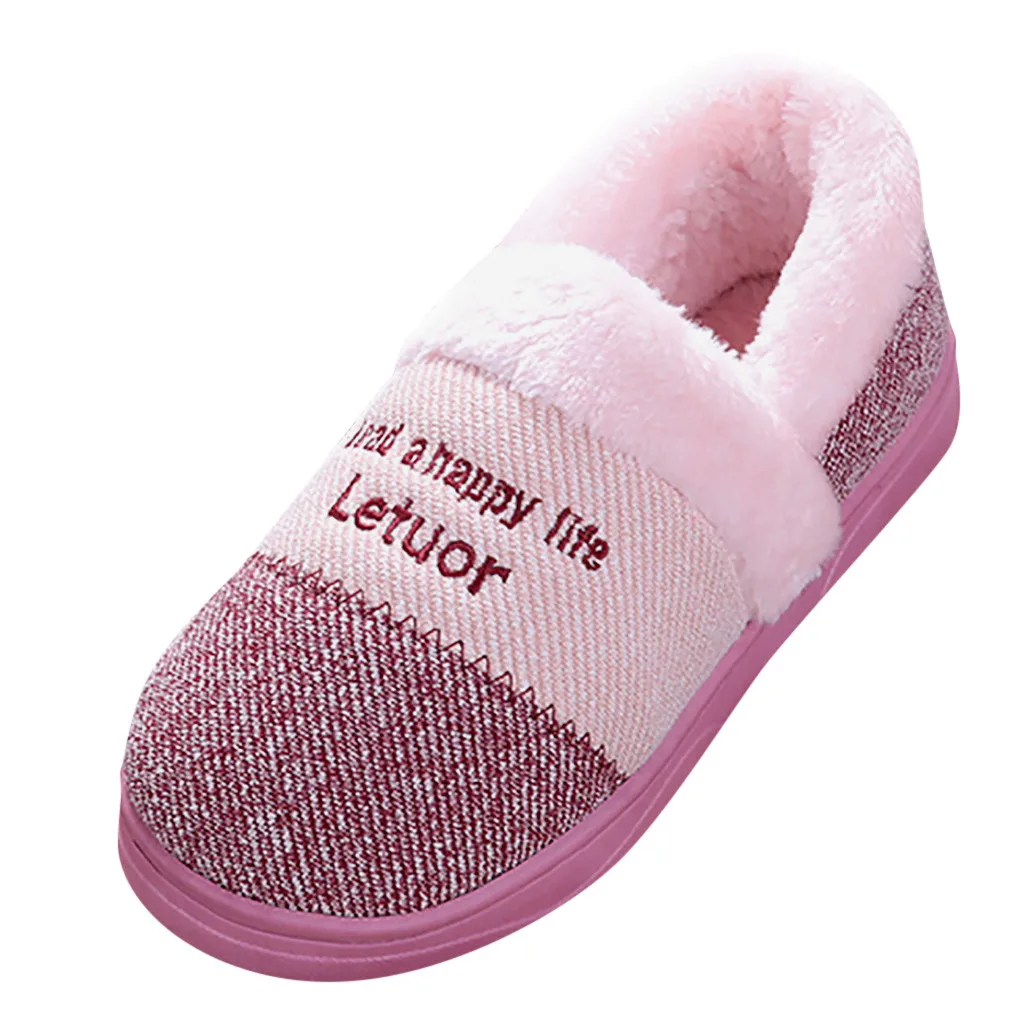 Зимние милые домашние тапочки Теплая обувь женские удобные pantuflas большие размеры