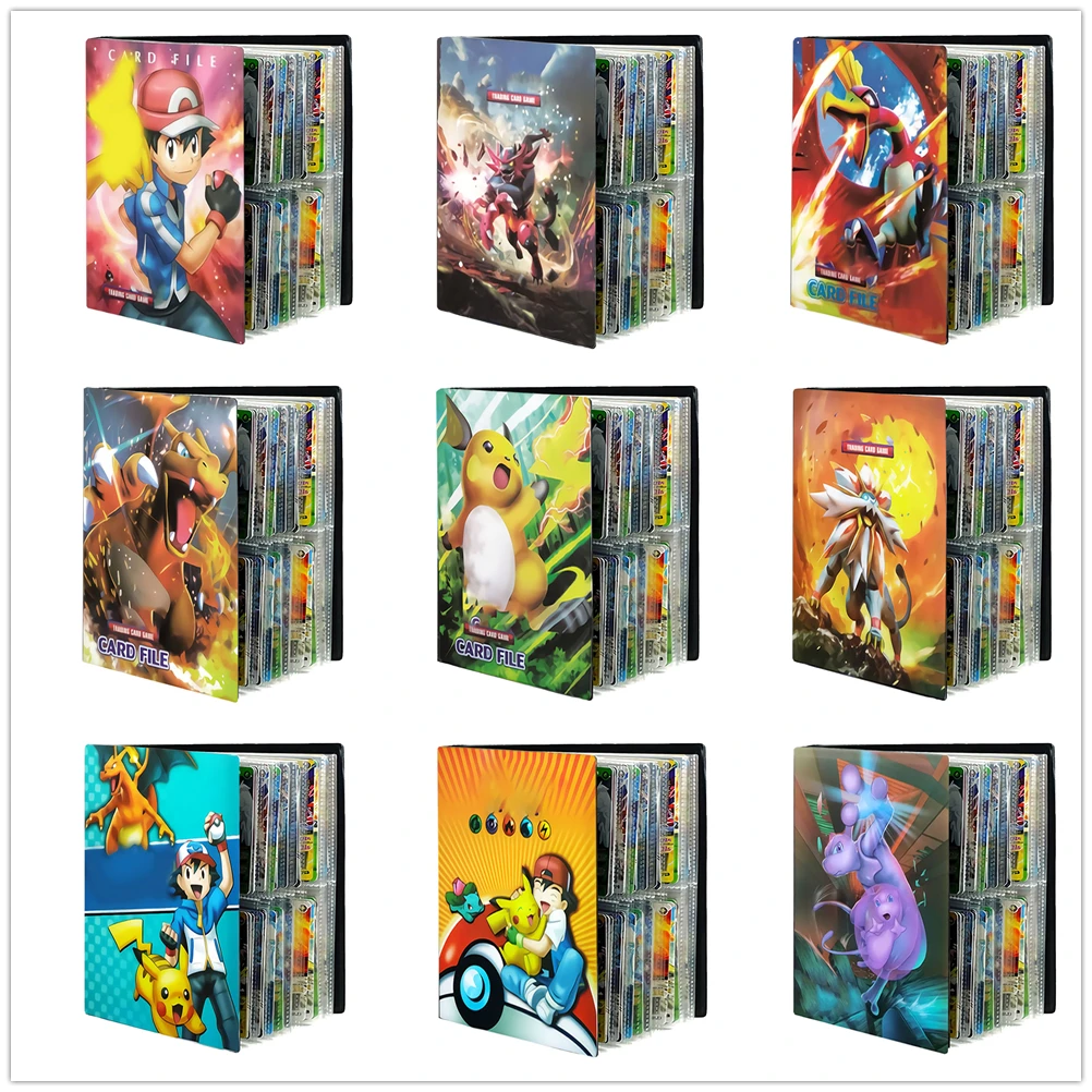 TOMY-&aacute;lbum de tarjetas marcadores de libros Pokemon para ni&ntilde;os, carpeta de colecci&oacute;n de tarjetas de Anime, 27 estilos, 240 Uds.-0