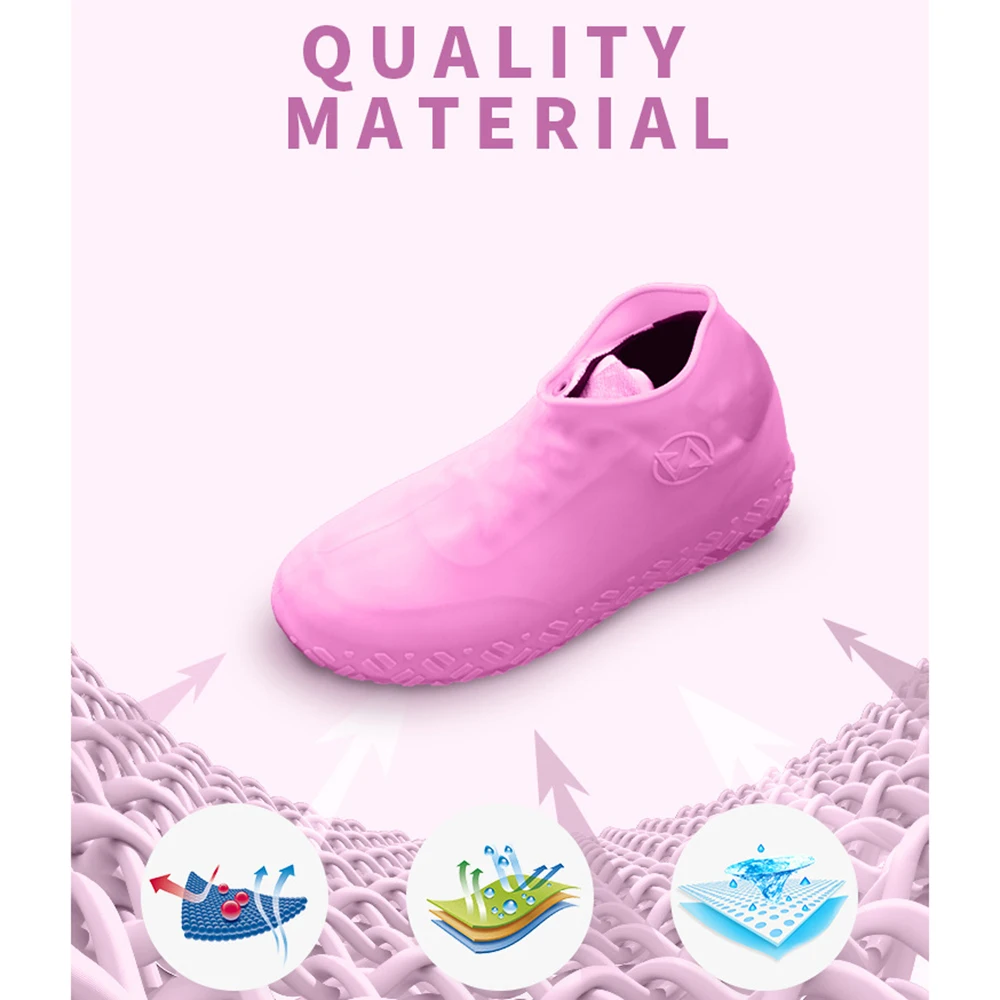Силиконовые Нескользящие водонепроницаемые чехлы для обуви портативные