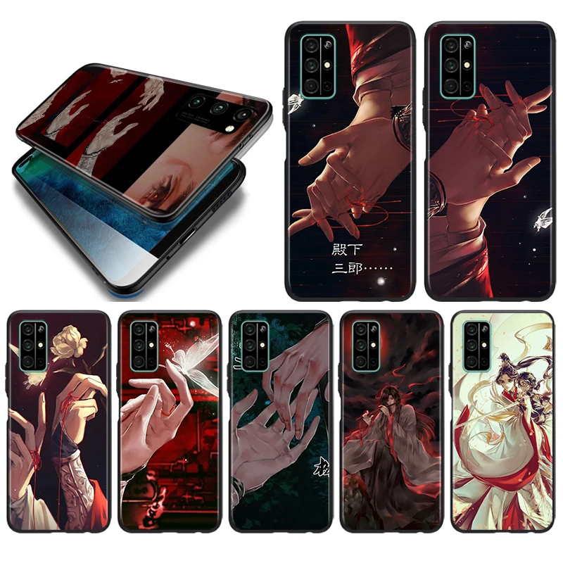 

Soft TPU Cover Aesthetic Chinese style For Honor Play 3E 8S 8C 8X 8A 8 7S 7A 7C MAX Prime Pro 2019 2020 Black Phone Case