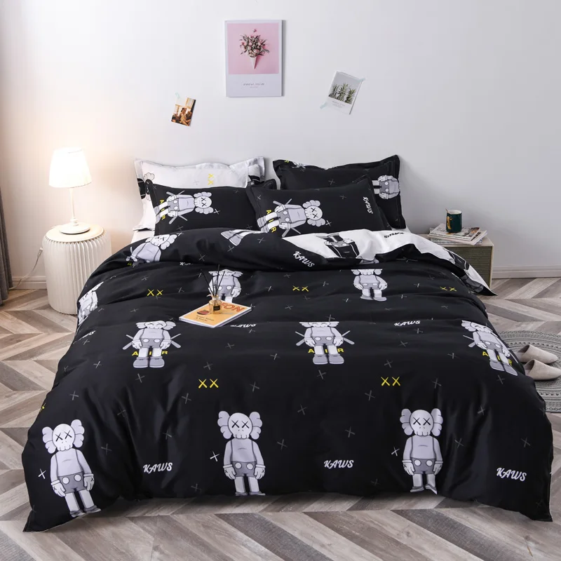 

Hot Sale Darkness Bedding Cotton Printed Pillowcase Quilt Cover Bed Sheet Queen Size Bed King Size Bed Four-Piece Set