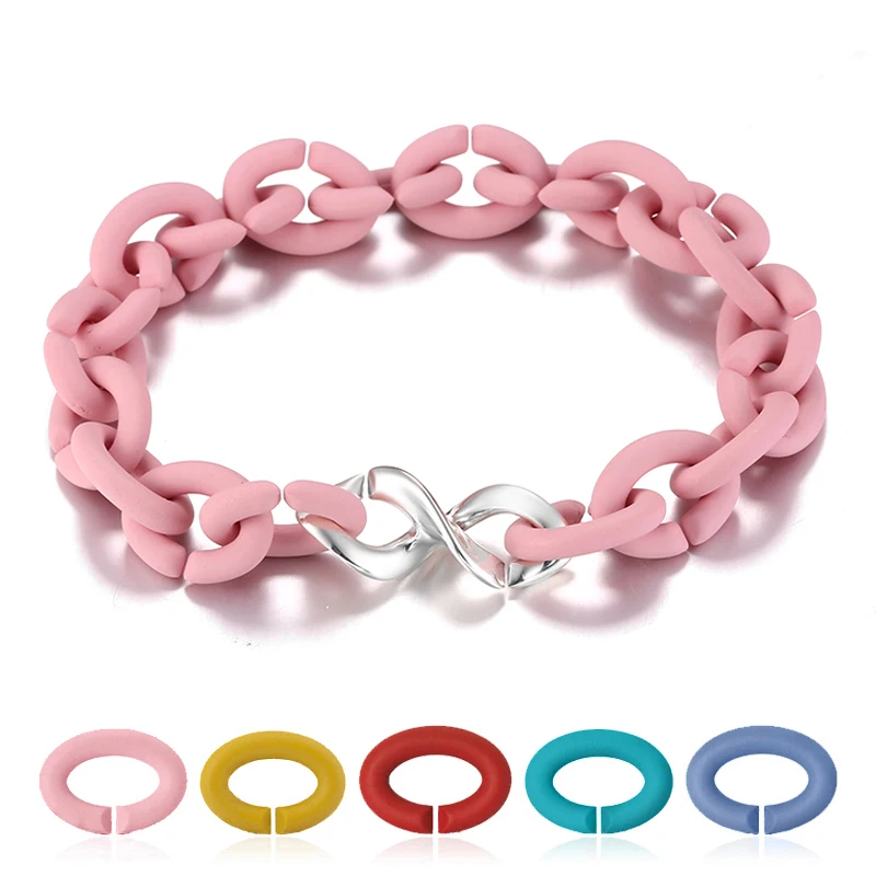 Новинка 2019 резиновые браслеты X серебряные с символом бесконечности шармами для