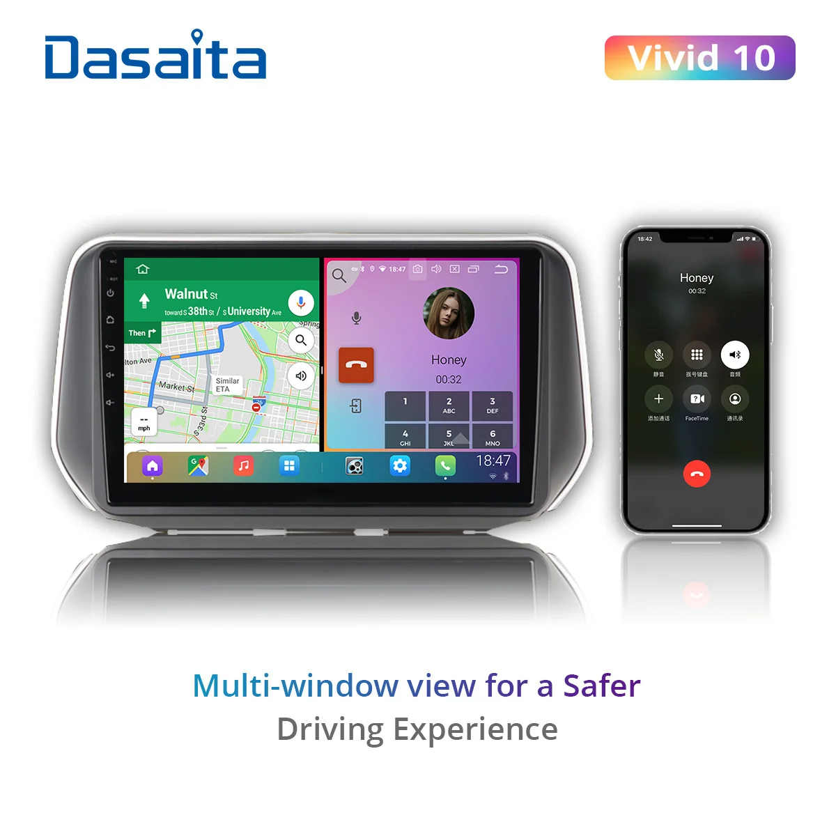 

Dasaita Vivid For Hyundai Santa Fe IX45 2018 2019 2020 Car stereo android Multimedia 9" IPS Touch Screen Navigation GPS