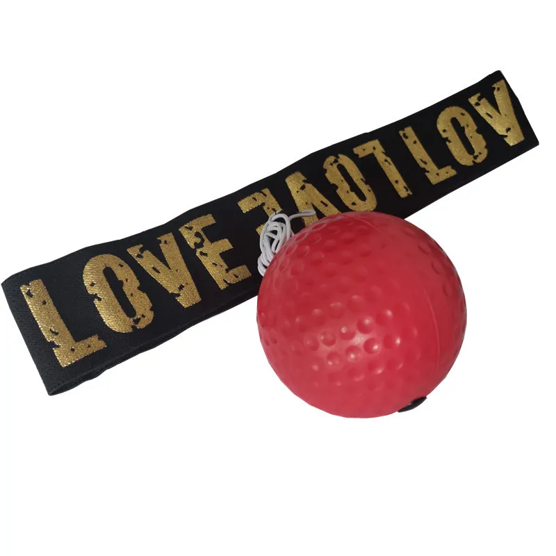 Тренировочный мяч для кикбоксинга с головным браслетом скоростной