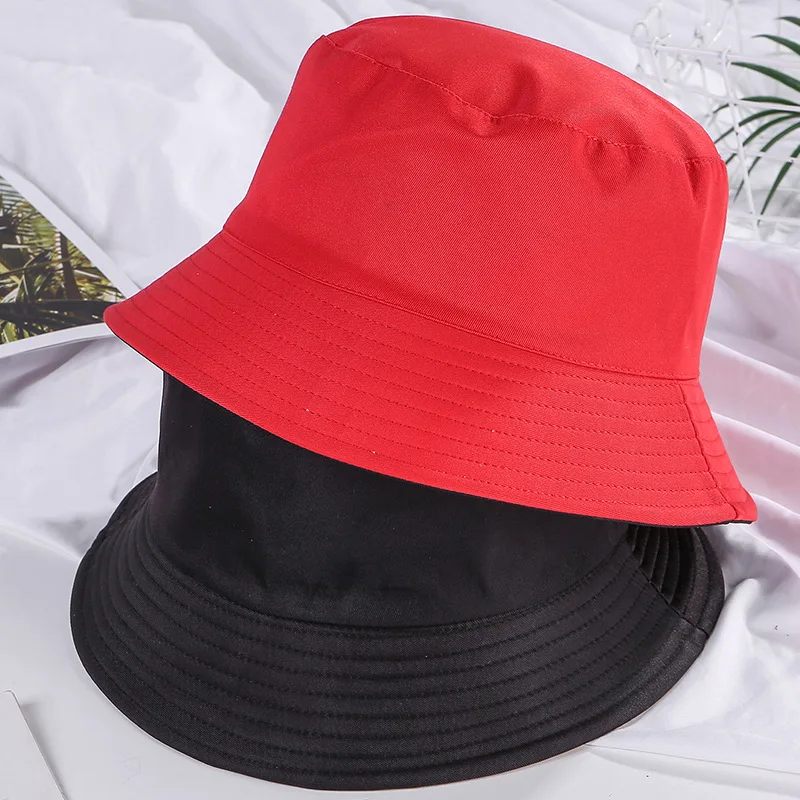 

Adult casual cotton Bucket hat Sun protection cap Outdoor women sport fishing Reversible fisherman hats Panama gorros
