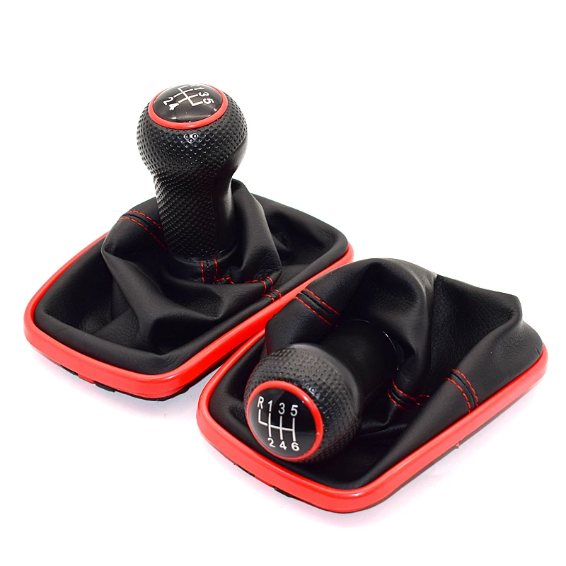 5/6 ступенчатая ручка переключения передач для Volkswagen VW MK4 Golf 4 IV GTI R32 Jetta Bora Red Stitch 12