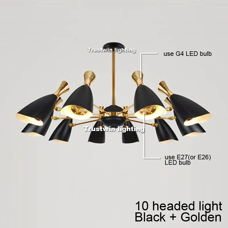

Delightfull duke nordic golden black LED pendant Lamp light post modern stylish creative foyer living dining room pendant light