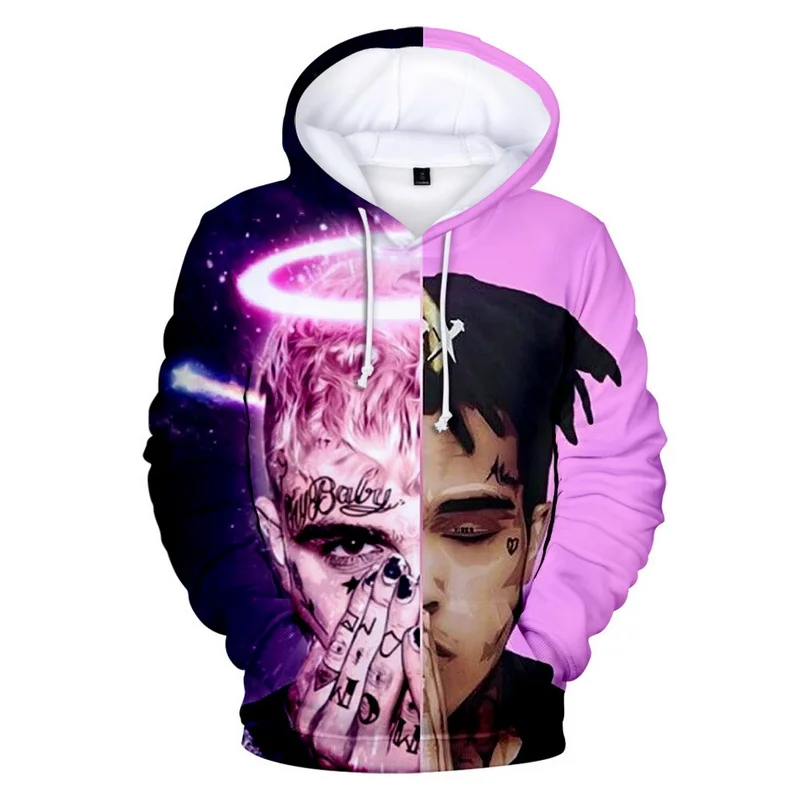 04 Xxxtentacion толстовки стиль для мужчин модный бренд узор принт 3d Досуг осенние толстовки длинный рукав хип хоп пуловер - Цвет: 04