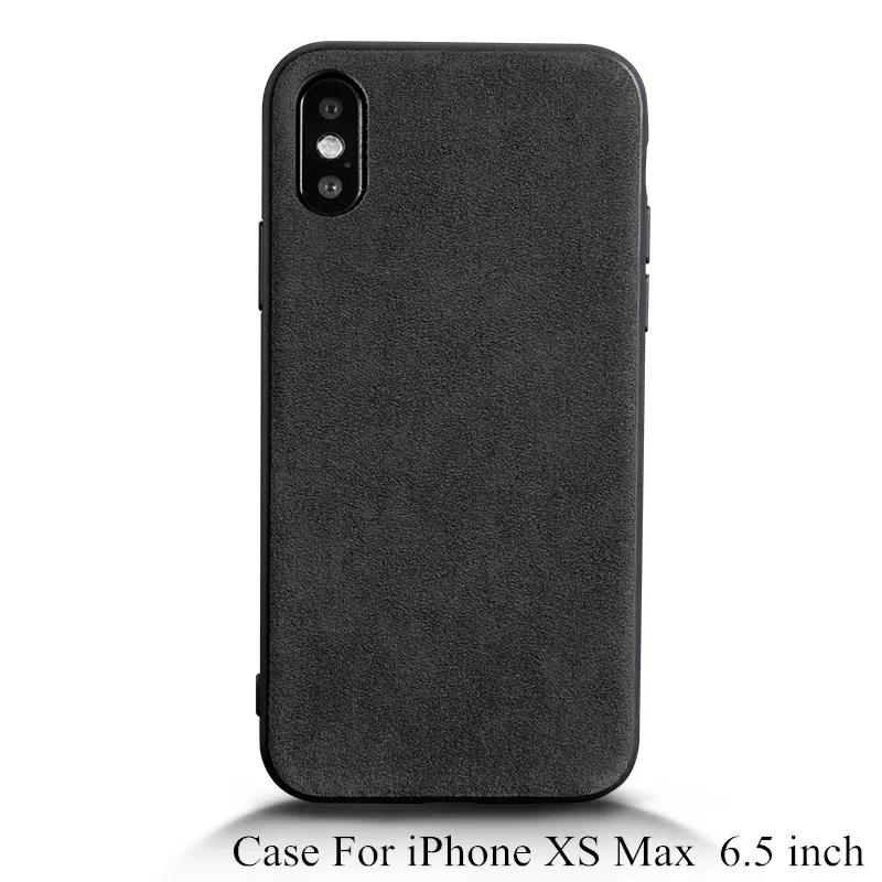 For iPhone XS Max Роскошный чехол для телефона, чехол для iPhone XS 11 Pro MAX XR 6 6s 7 8 Plus X, Итальянская замша, как ткань, кожаный чехол, Coque Fundas - Цвет: For iPhone XS Max