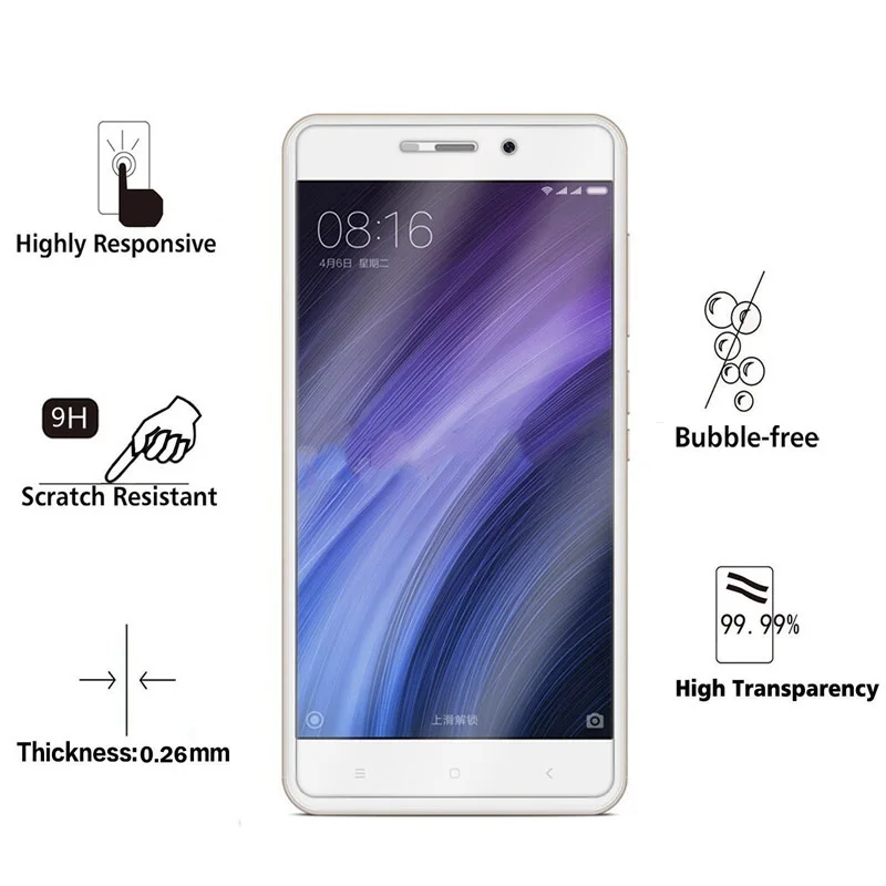 Защита для Xiao mi Red 4a Защитная пленка 4x Стекло экрана Xio Xia Xao A1 Note 4 5 стекло|Защитные