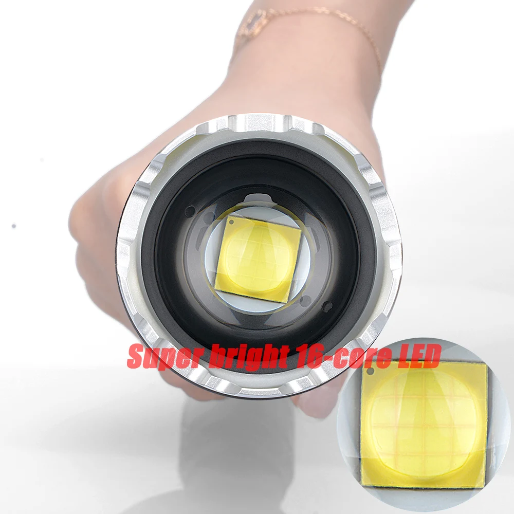 2021 XHP160 16-ядерный мощный фонарик XHP USB Перезаряжаемый тактический охотничий фонарь