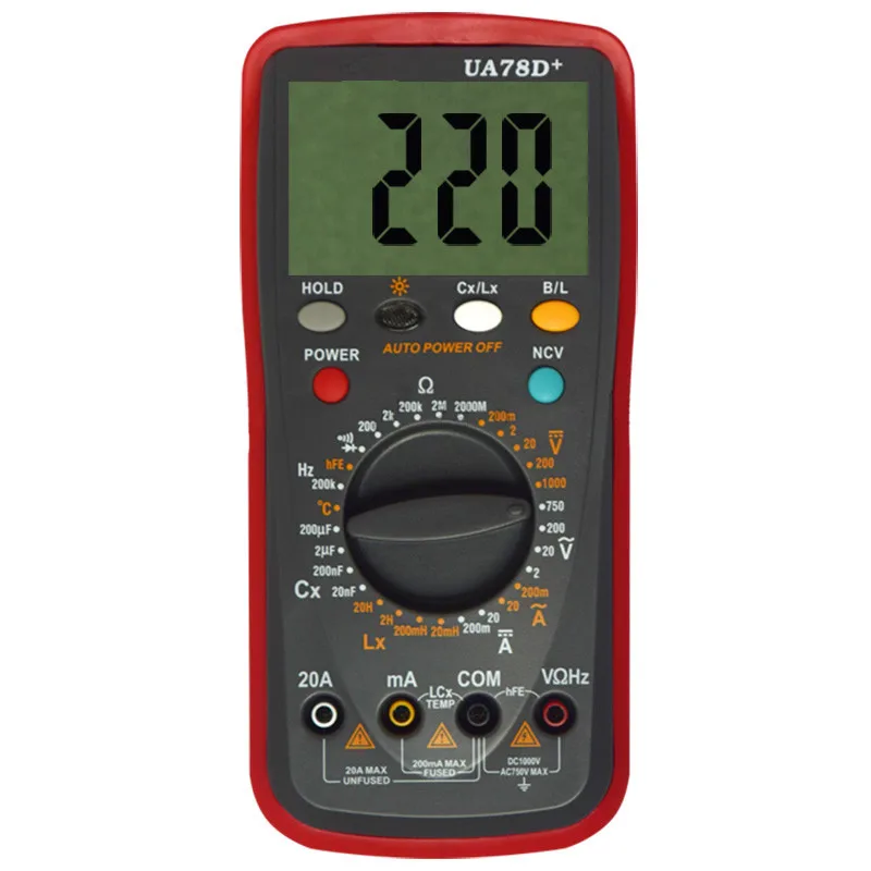 Hot Sale Digital Multimeter Resistance Capacitance Inductance High Precision Ohmmeter ACDC LCR Multimeter With LCD Backlight