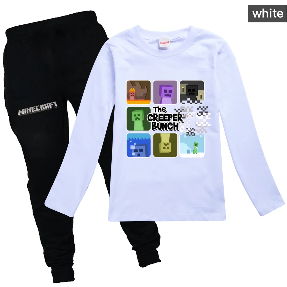 

THE CREEPER BUNCH autumn boy girl clothes sets cotton kids Hoodie+pants 2 piece toddler zipper sports clothes Children clothing