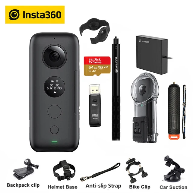 Insta360 One X Экшн-камера VR 360 панорамная видеокамера 5,7 K ONE X gps умный пульт дистанционного управления чехол - Цвет: Bundle 6