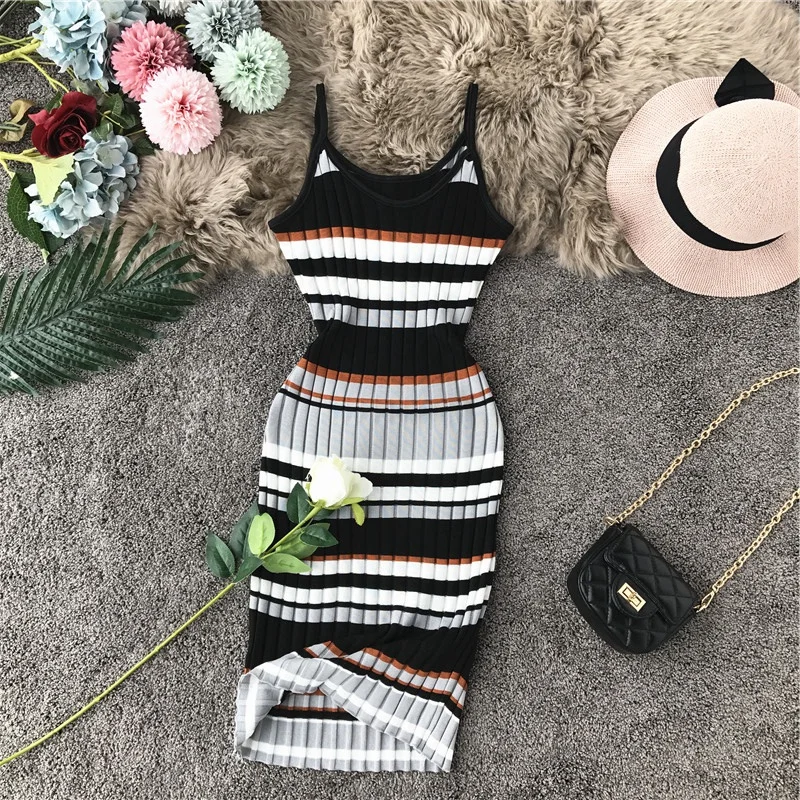 Gagarich женское платье 2019 трикотажные обтягивающие платья на бретелях спагетти с