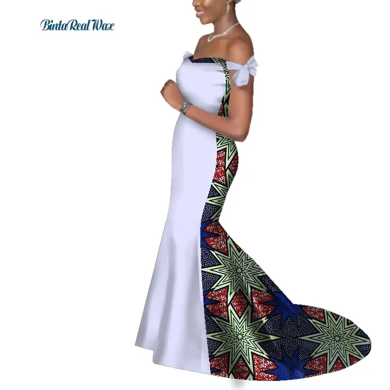 Платье женское с бантом на рукавах 100% хлопок Африканским принтом|Африканская