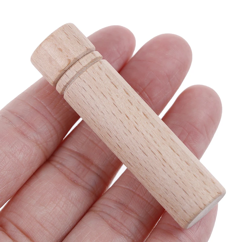 

1Pc Wooden Portable Needle Storage Case Wooded Container DIY Sewing Embroidery Pins Organizer