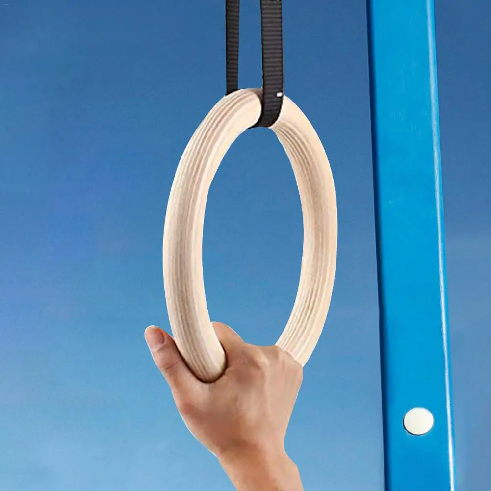 

1pc Birch Fitness Rings Gymnastics Training Ring 28 MM 32 MM Rings (Lifting Rope Is Not Included)
