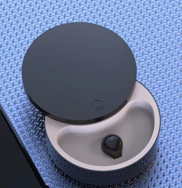 Мини Bluetooth вкладыши невидимые Bluetooth 5,0 наушники True Беспроводной наушник с зарядный чехол громкой связи Bluetooth гарнитура для всех телефонов - Цвет: Черный