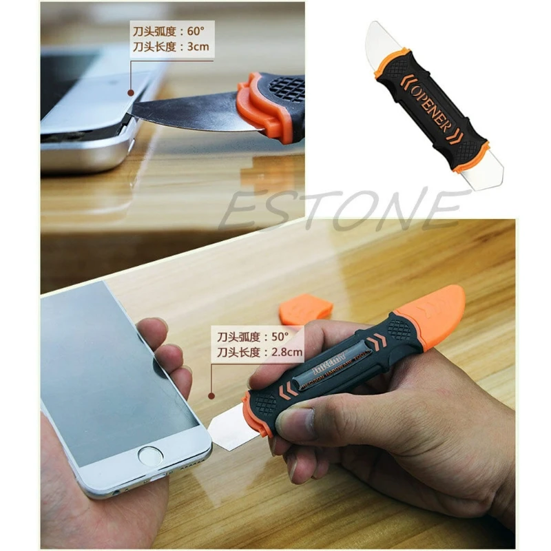 

Dual Flexible Heads Stainless Steel Spudger Pry Bar Opening Tool For IPhone IPad