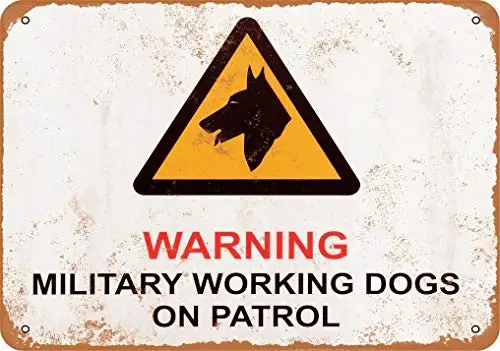 

Жестяной знак «Военные рабочие собаки на патруле» 20x30 см, винтажный металлический знак, настенные декоративные знаки 8x12 дюймов