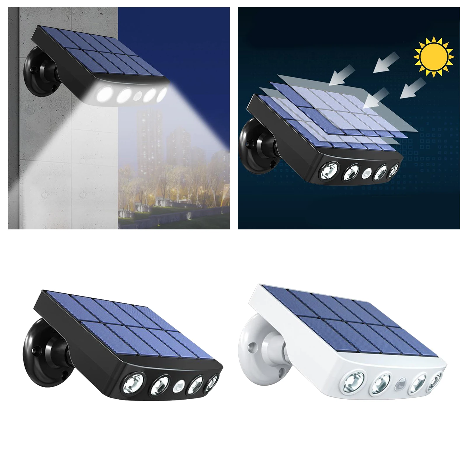 

Solar Light Garden Patio Fence Deck Lights 3-Mode Motion Sensor Wall Lamp